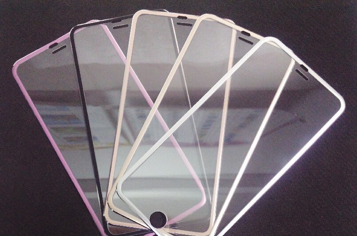 【金属小边】批发苹果7钢化玻璃膜 钢化膜iphone7 苹果手机贴膜