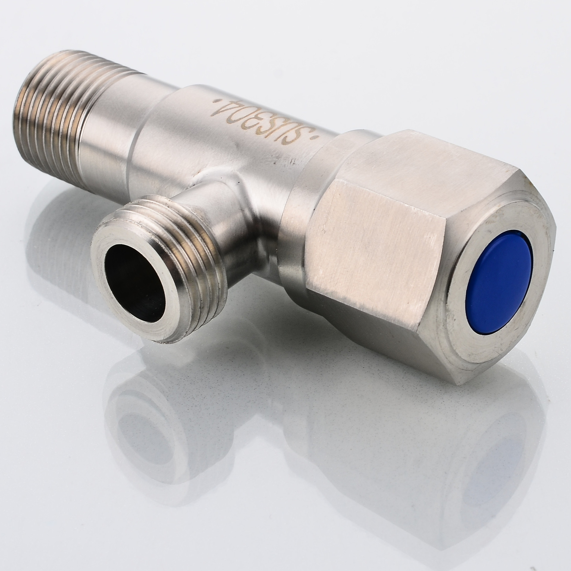 厂家直销拉丝本色无铅304三角阀 防暴防冻不锈钢冷热水加厚角阀