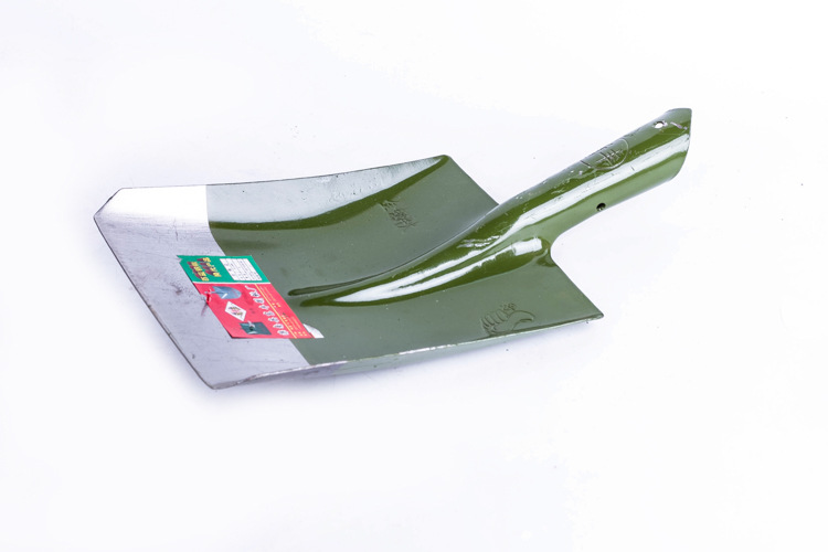 特厚绿白头平锹 平口钢铲 铁锨五金工具