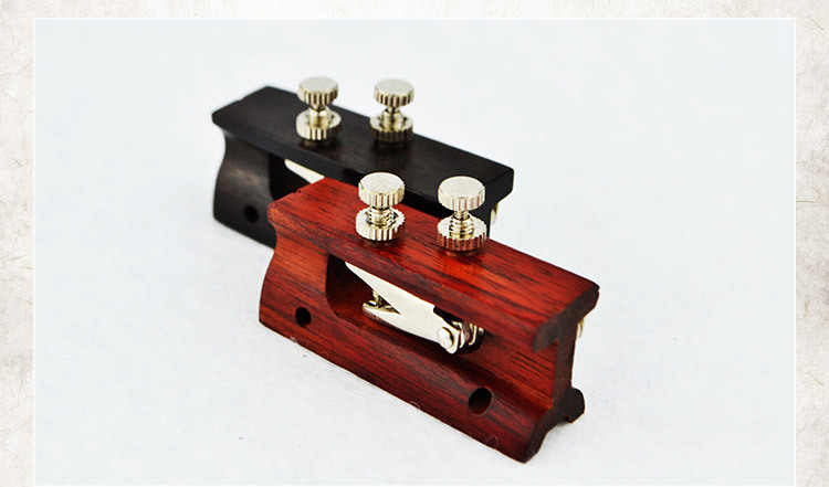 厂家长期供应 二胡校音器 高档檀木微调器 乐器配件