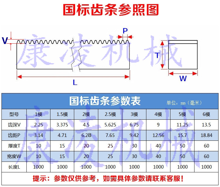 模数一样就能配套. 齿条材质:45号钢