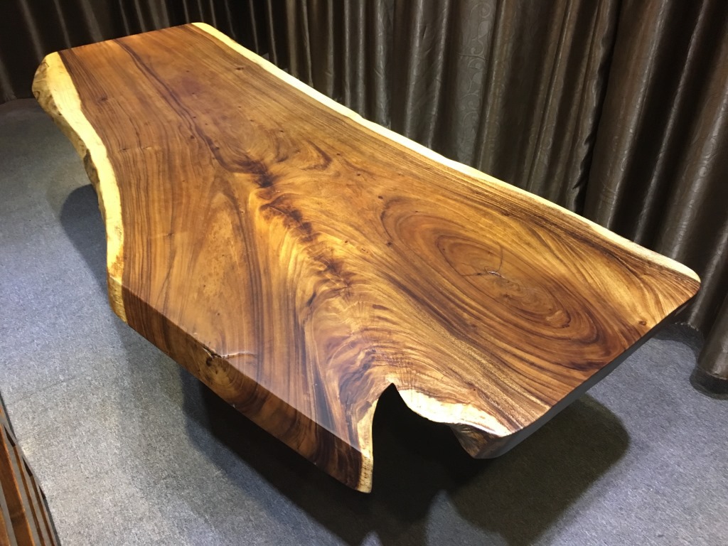 琥珀木原木实木大板茶台办公会议桌大班台餐桌2759