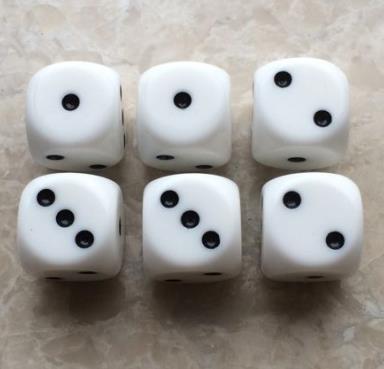 个性点数骰子 特殊数字点数色子 只有1点,2点,3点的筛子