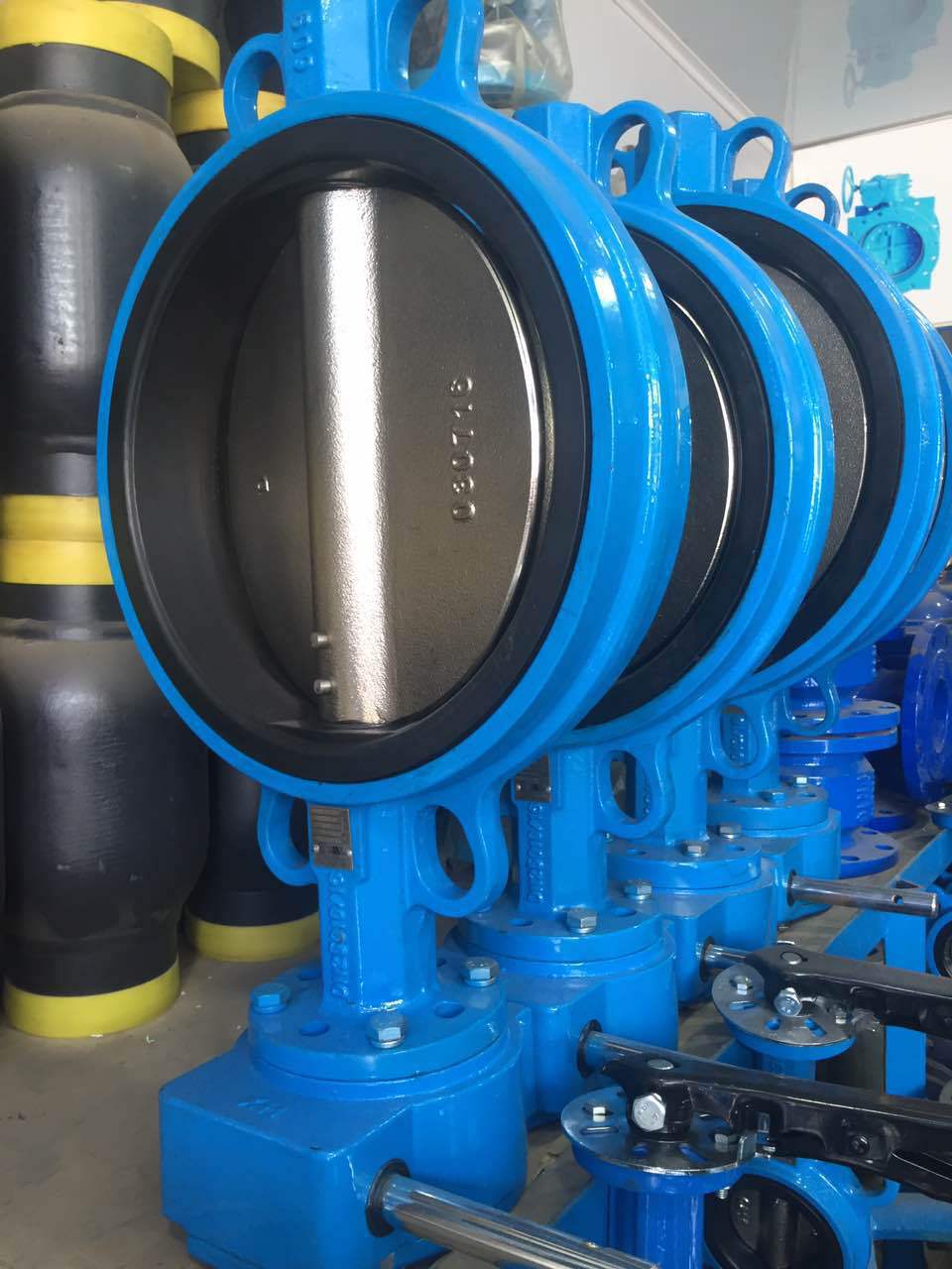 塘沽瓦特斯铸钢软密封法兰蝶阀 球铁板d34b1x16cb1 dn50-dn120o