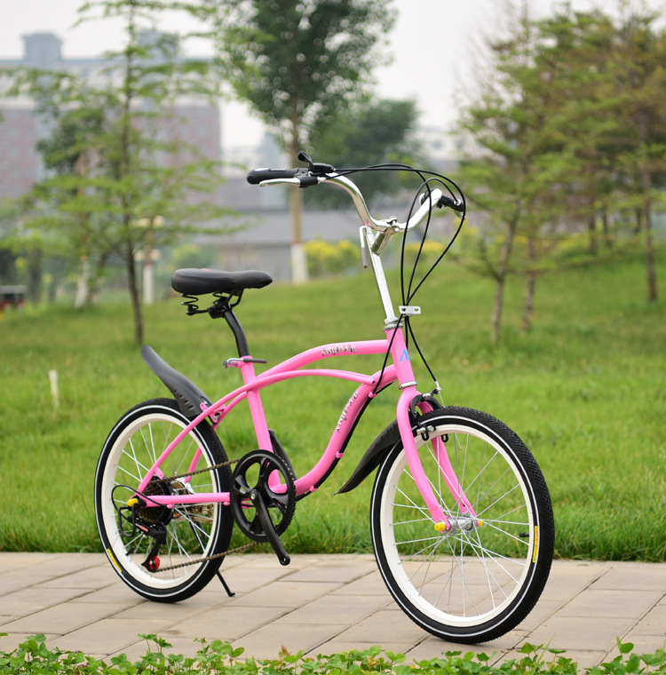 20寸自行车复古自行车男女单车六速变速多种颜色