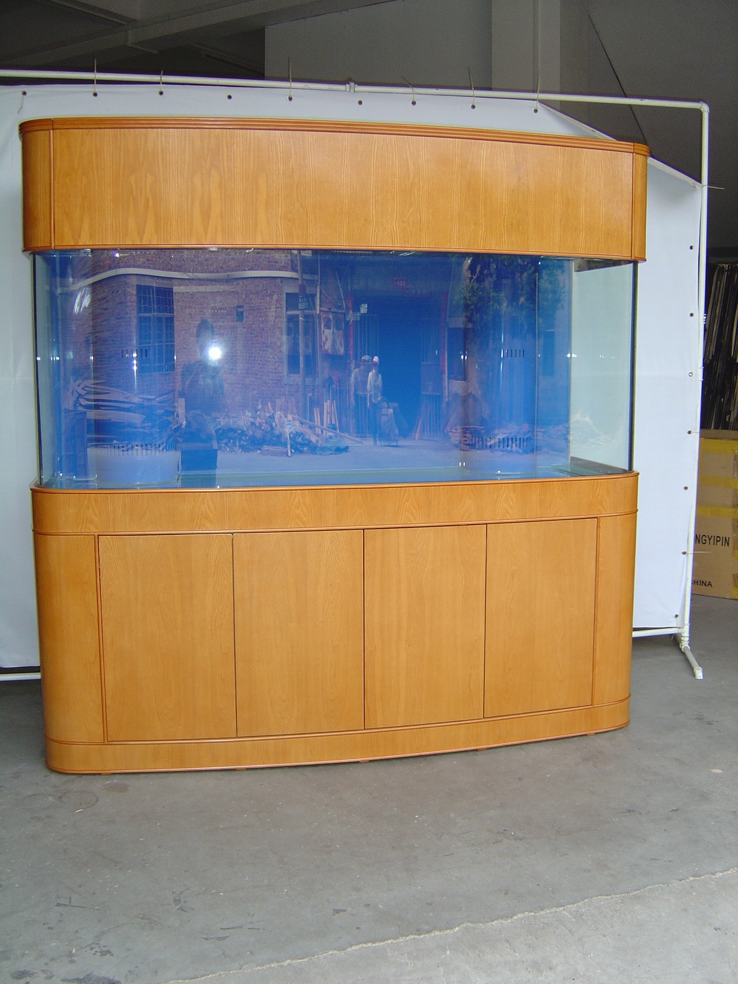 德根生态水族箱 美式欧式实木观赏鱼缸 高档大型鱼缸水族箱定制