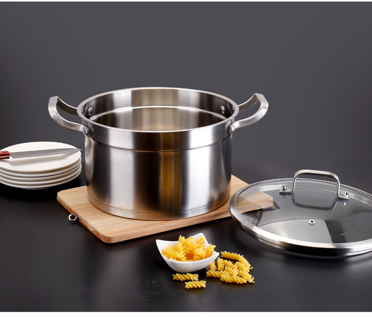 304不锈钢蒸锅 双层复合底蒸锅 电磁炉通用 韩式加厚蒸锅礼品赠品