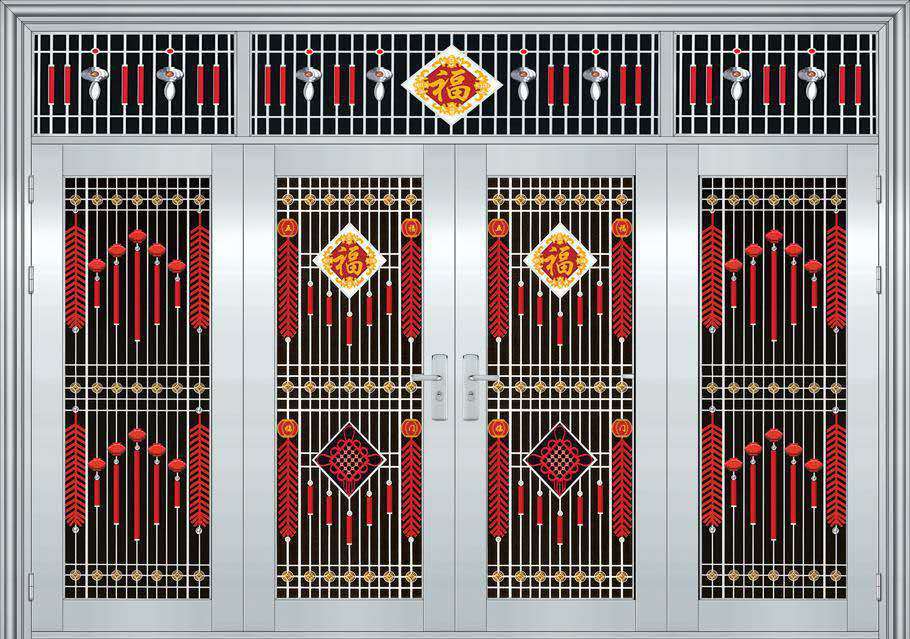 厂家直销 不锈钢门 304不锈钢四开大门