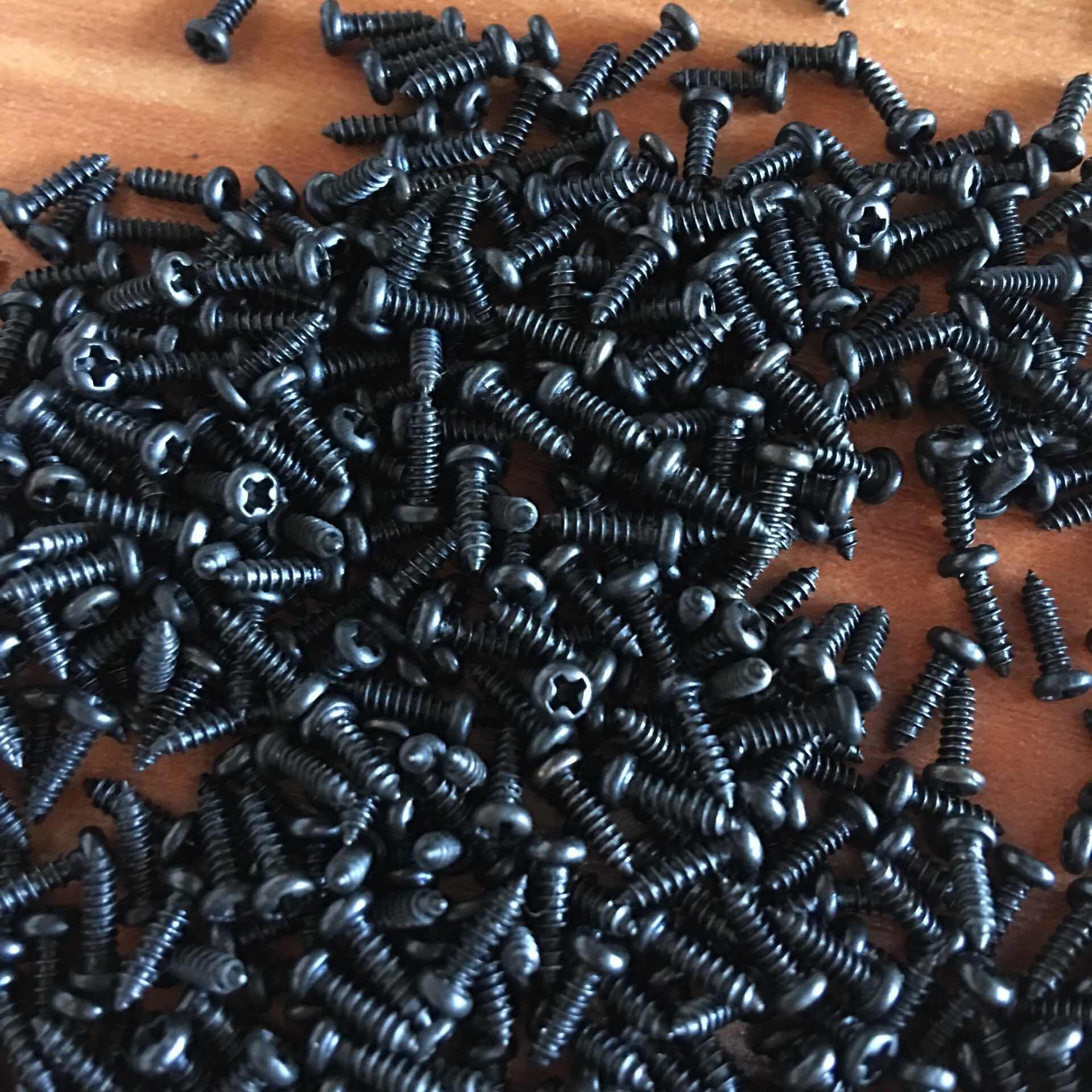 现货黑色螺丝pa3*8 圆头十字自攻螺丝 电子小螺钉 厂家加工定制