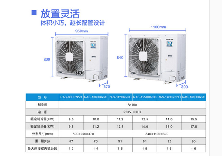 中央空调 日立ex-pro系列变频中央空调 厂家低价批发商用多联机
