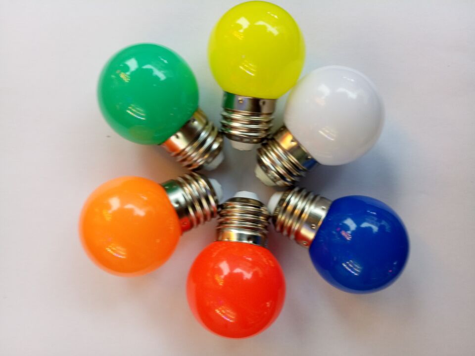 彩色led小球泡婚庆装饰球泡灯圣诞led小彩泡舞台氛围灯泡g45球泡