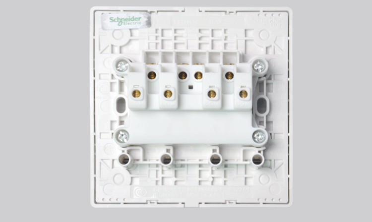 施耐德电气 四位四开四联单控 墙壁电源插座开关面板 10a 丰尚白