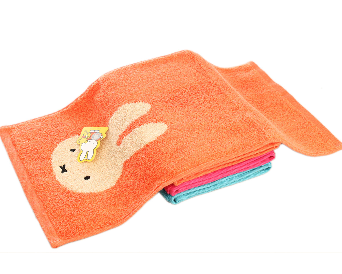 金号童巾纯棉儿童毛巾卡通学生面巾无捻毛米菲全棉柔软吸水