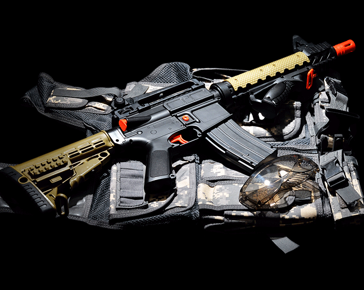 新威尔下供弹m4水弹枪电动连发*****cs对战枪大男孩玩.