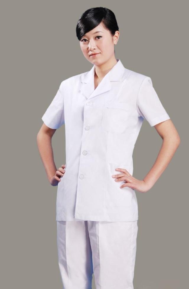 医用白大褂短袖短款男女半袖医生服医师服夏装白大衣半身半衣白色