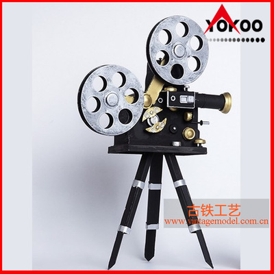 美式复古放映机摆件模型创意家居个性装饰品服装店橱窗工艺品