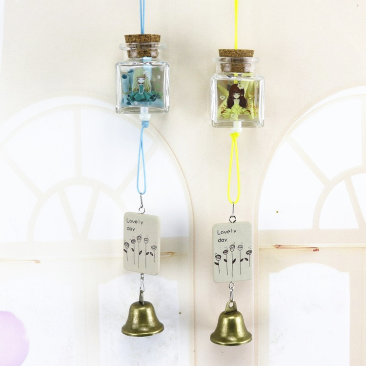彩色许愿瓶风铃 创意家居挂件 学生礼品挂饰 精品店生日礼物批发