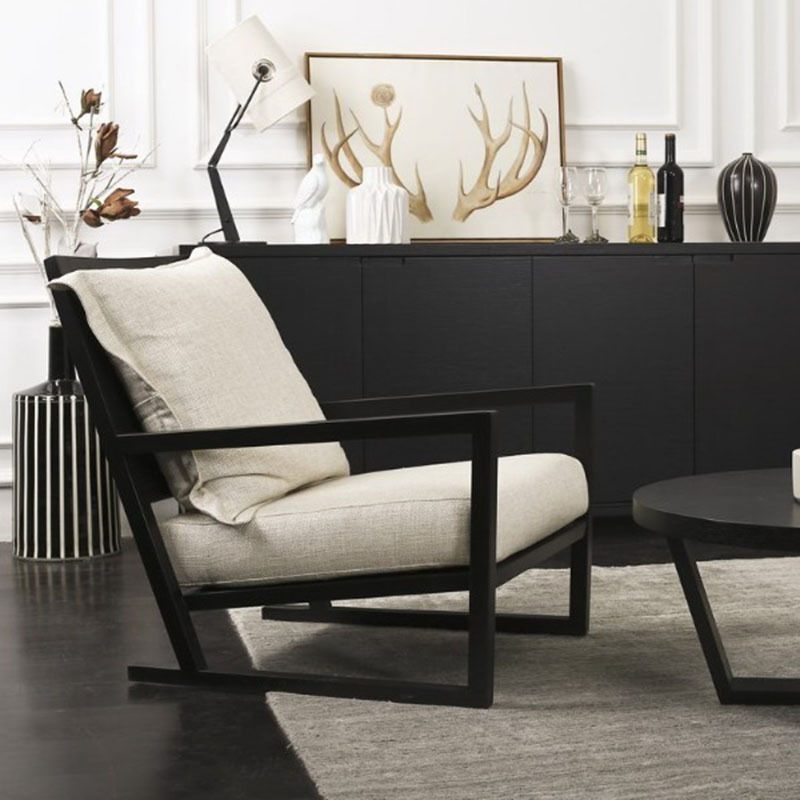 简约沙发椅沙发椅设计师休闲椅北欧客厅单椅单人实木卧室阳台椅子