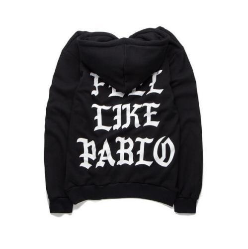 亚马逊爆款 欧美时尚秋冬连帽拉链卫衣外套 i feel like pablo 男