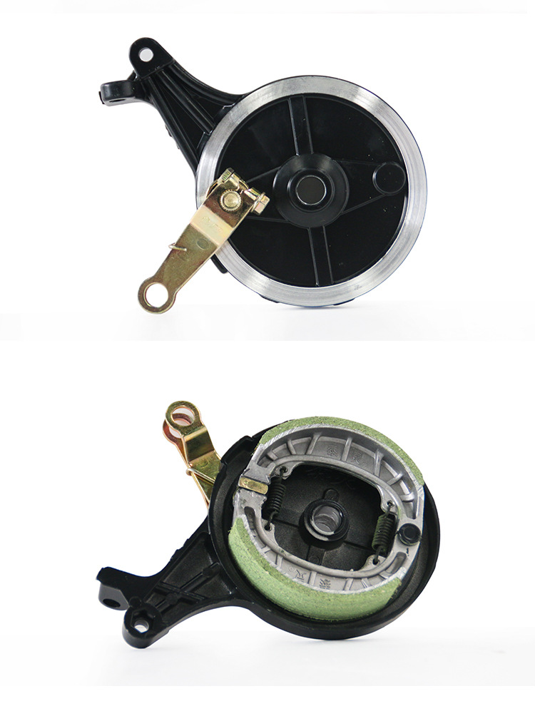 摩托车电动三轮车电瓶车涨刹刹车总成刹车蹄110后鼓刹(黑金刚)