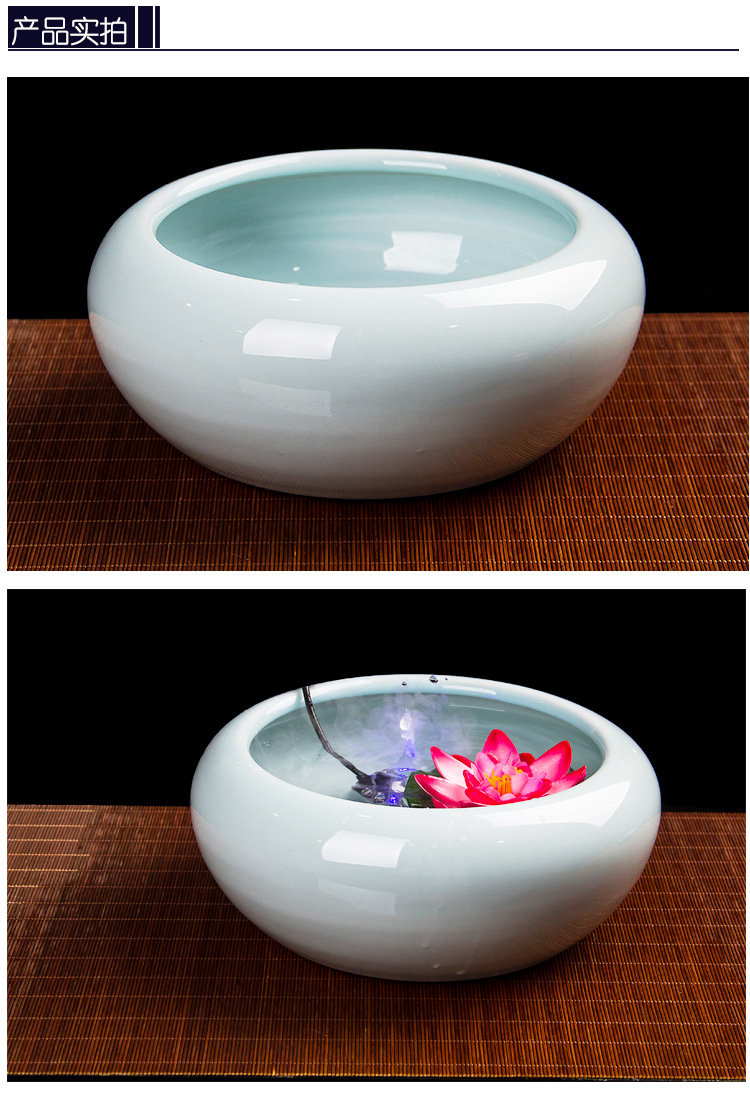 景德镇陶瓷金鱼盆 手工制作水仙盆 乌龟盆睡莲养鱼缸 客厅