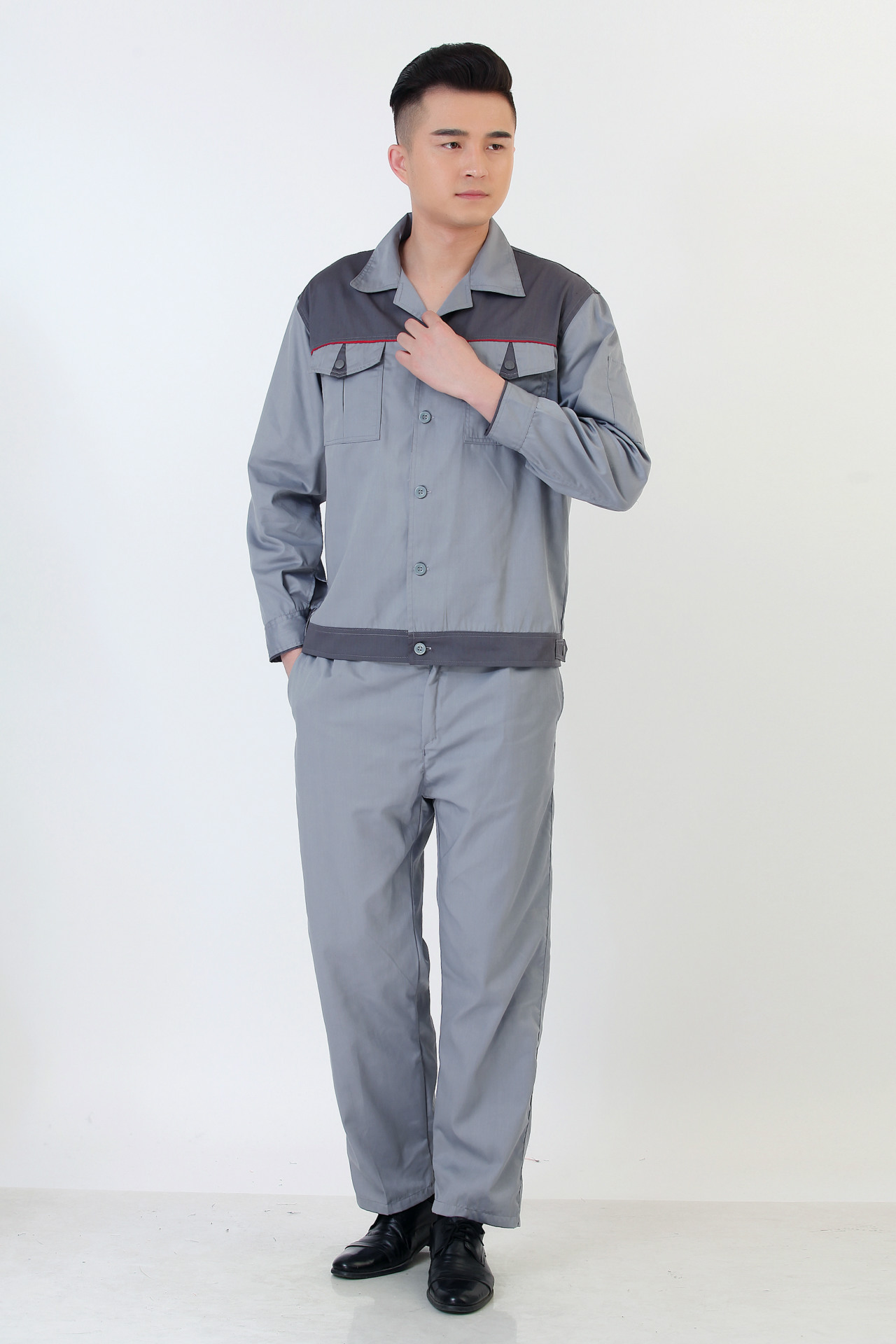 长袖工作服车间厂矿汽修电焊车间工作服工程作业服装厂家定做批发