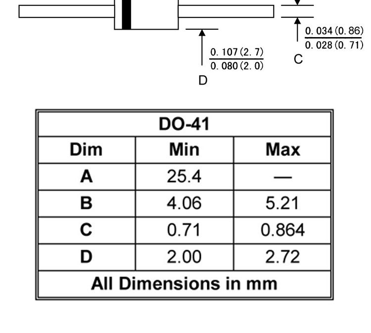 直插肖特基二极管1n4007