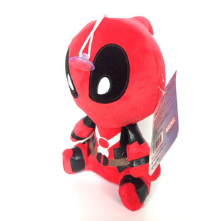 死侍毛绒公仔q版x战警 deadpool 20cm儿童玩具