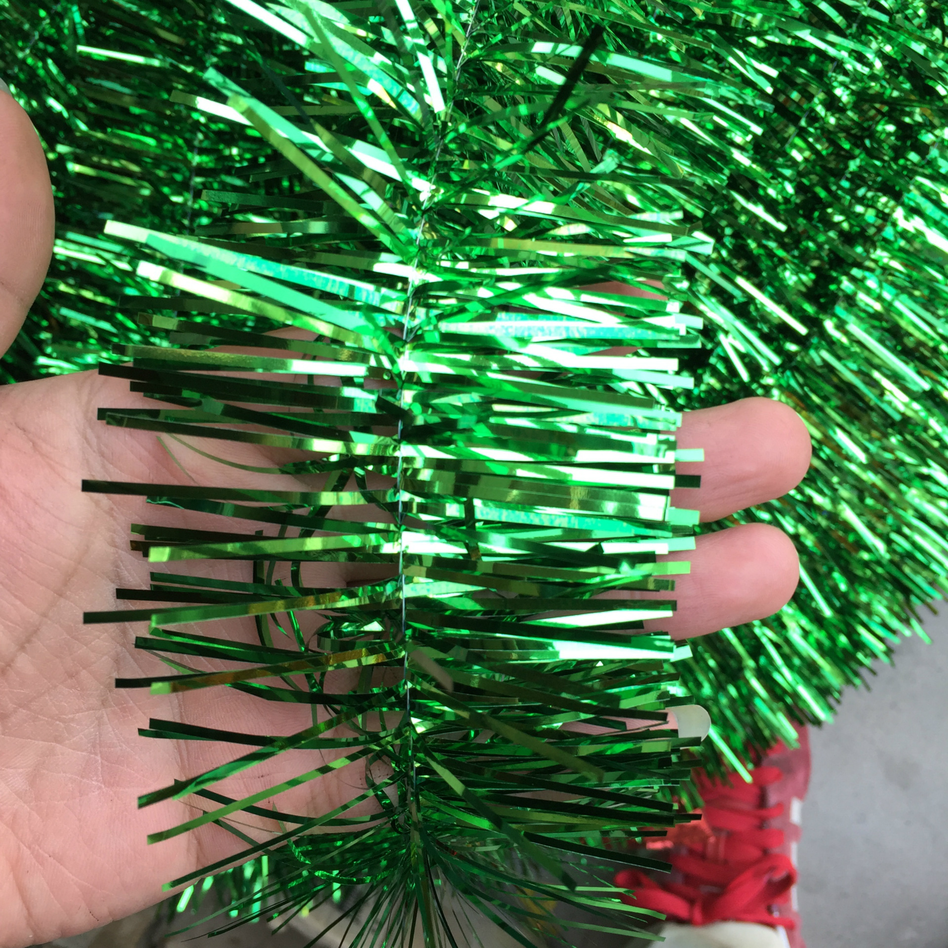 节日庆祝喜字拉花毛条婚庆晚会拉花彩条圣诞装饰茜草11cm加宽彩带