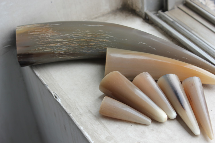 天然白水牛角整角客厅书房家居装饰工艺摆件镇宅辟邪