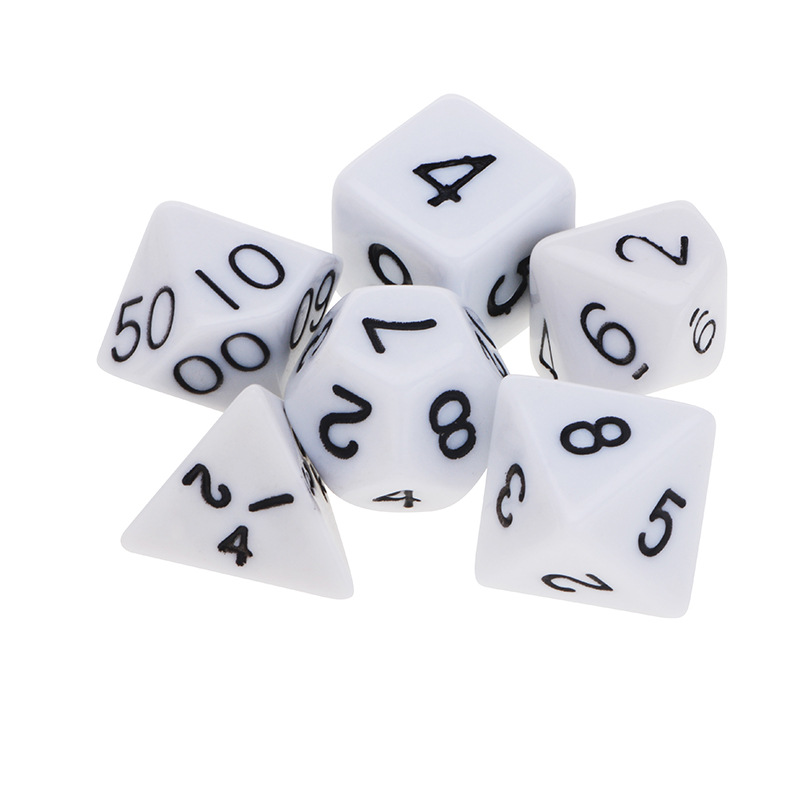 厂家供应七粒多面骰子套装 trpg龙与地下城d&d桌游游戏色子