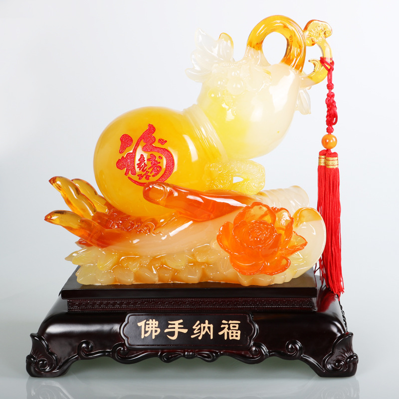 雅信工艺品树脂招财摆件佛手纳福客厅公司开业乔迁礼品工厂批发