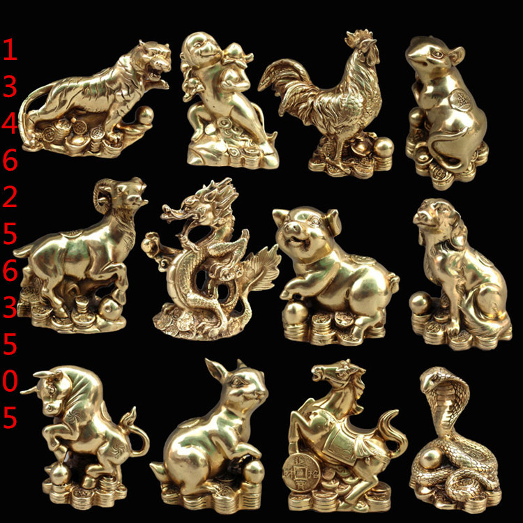 厂家直销纯铜十二生肖摆件属鼠牛虎兔龙蛇马羊猴鸡狗猪全套吉祥物