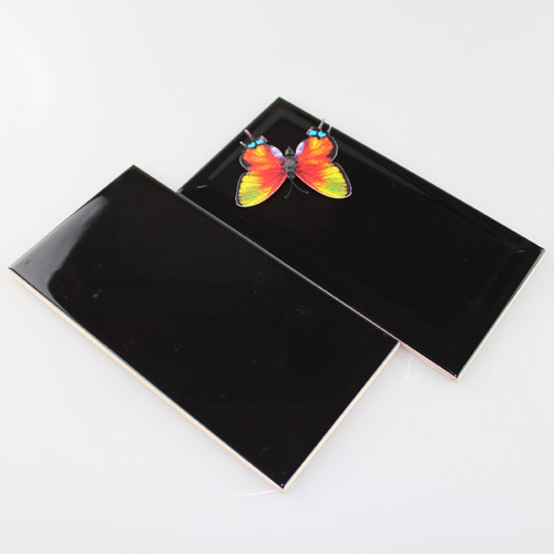 亮光超黑瓷片 100×200纯黑色釉面砖内墙砖瓷