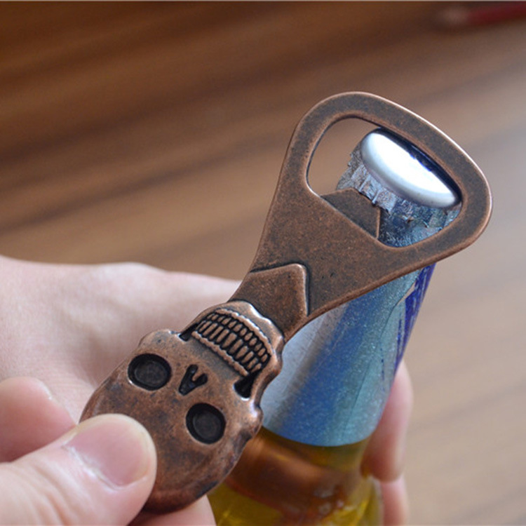 批发啤酒金属开瓶器炫酷骷髅头铝合金起瓶器启子开酒器