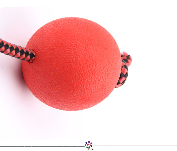宠物玩具球带绳橡胶球 狗狗训导啃咬耐咬磨牙球实心弹力球训犬球