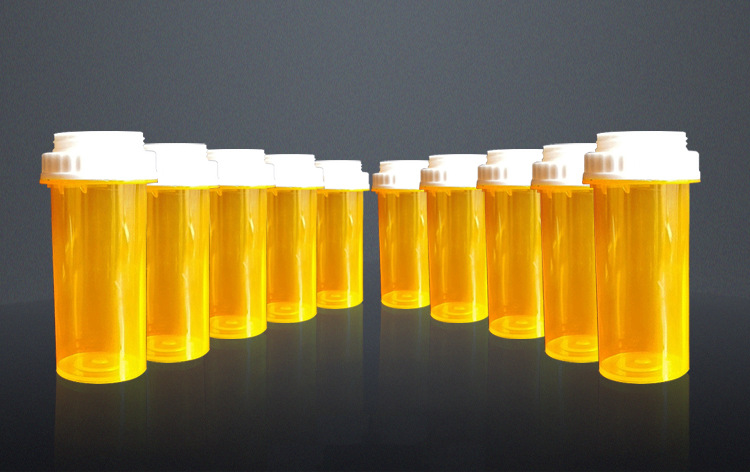 usa美国外贸医用密封pp透明塑料药瓶胶囊瓶便携分装收纳拇指药盒