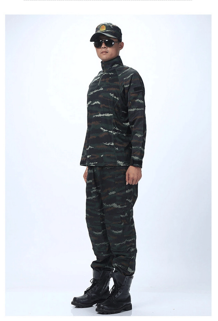 厂家直销 新款虎斑豹纹特战迷彩服野战装备