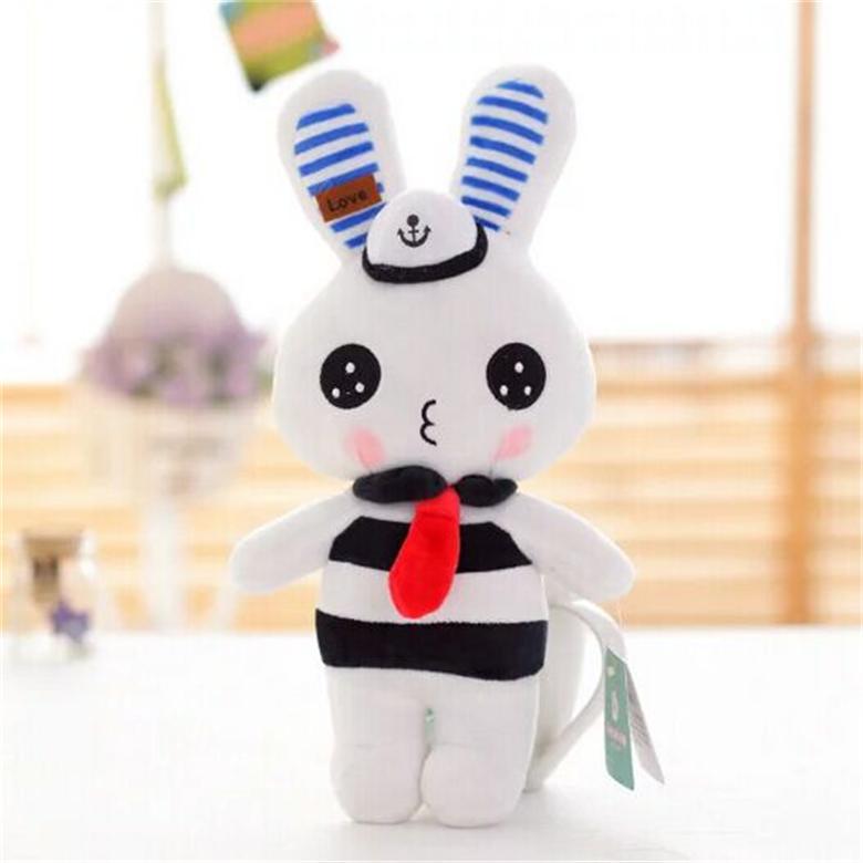 可爱海军兔公仔小白兔情侣布娃娃儿童毛绒玩偶女生日礼物批发