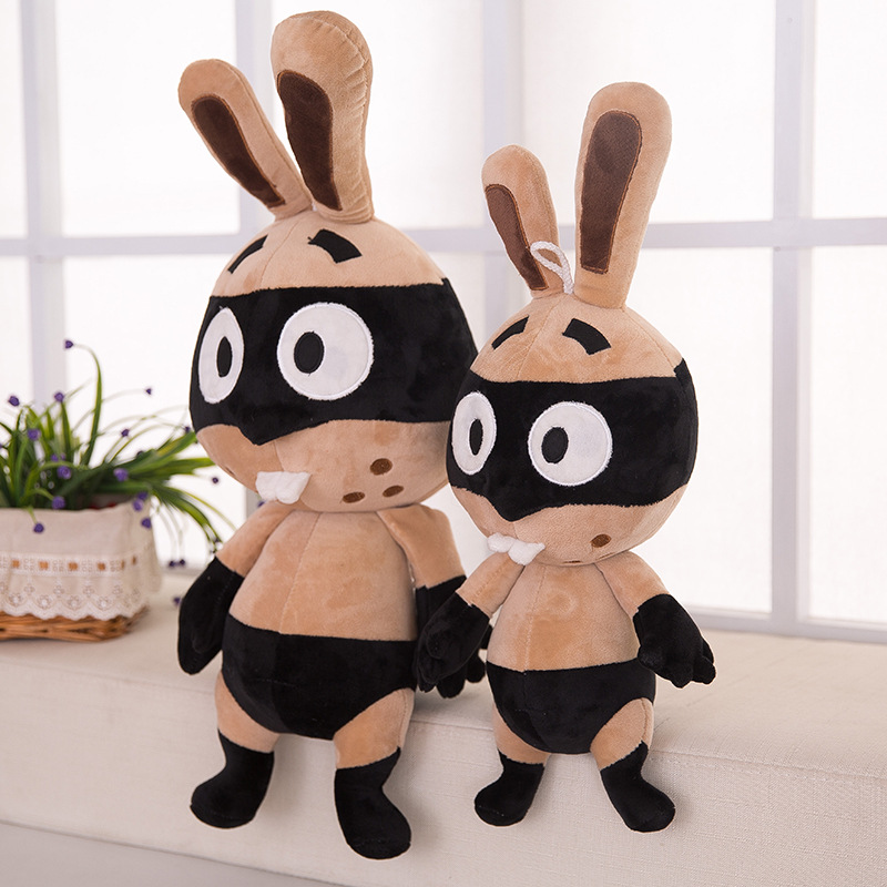 新款拉比兔海贼兔毛绒玩具兔兔公仔可爱娃娃抱枕个性龅牙兔蒙面兔