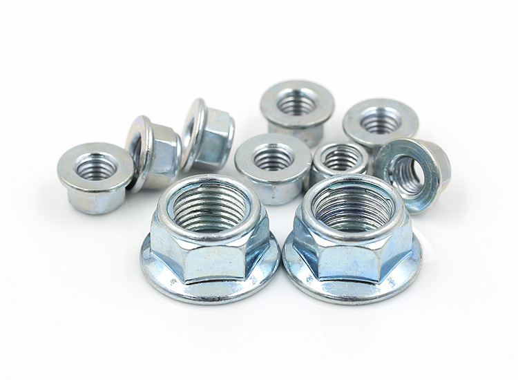 六角螺母 全金属法兰自锁螺母钢片 不锈钢法兰防松螺帽自锁厂家