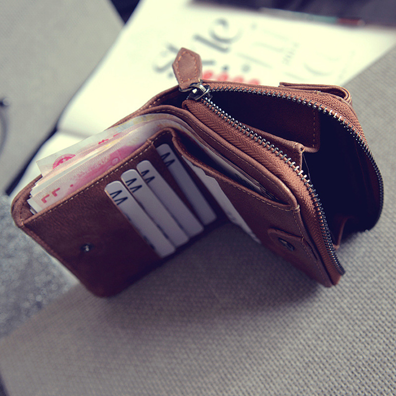 2016春夏季新款韩版时尚复古小锁钱包短款小包手拿包零钱包.