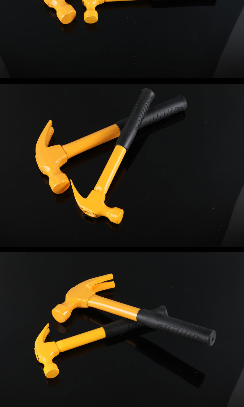 厂家直销高碳钢钢管柄羊角锤榔头锤子起钉锤安全锤铁锤拔钉锤