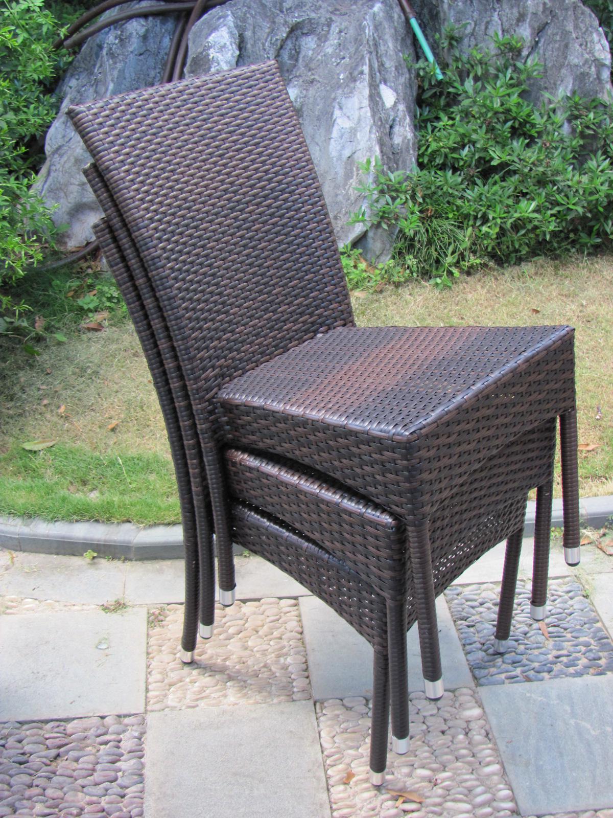 藤编休闲桌椅阳台庭院户外堆高藤条椅防藤办公椅会客椅