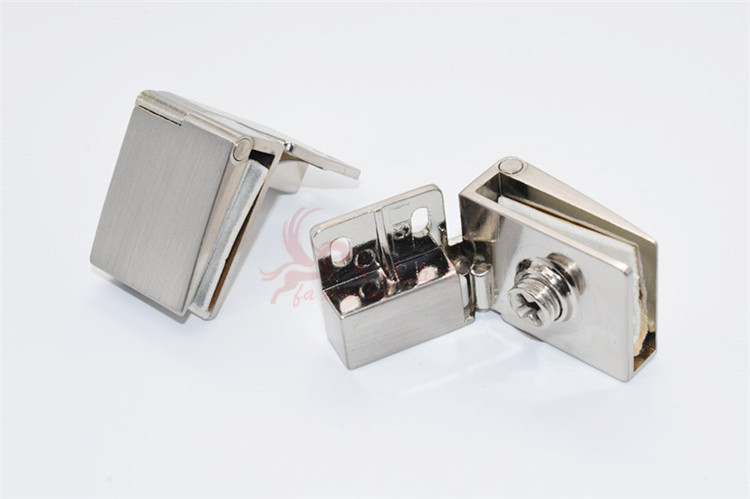 免开孔玻璃酒柜上下合页橱柜门合页玻璃铰链展示柜合页带定位一付