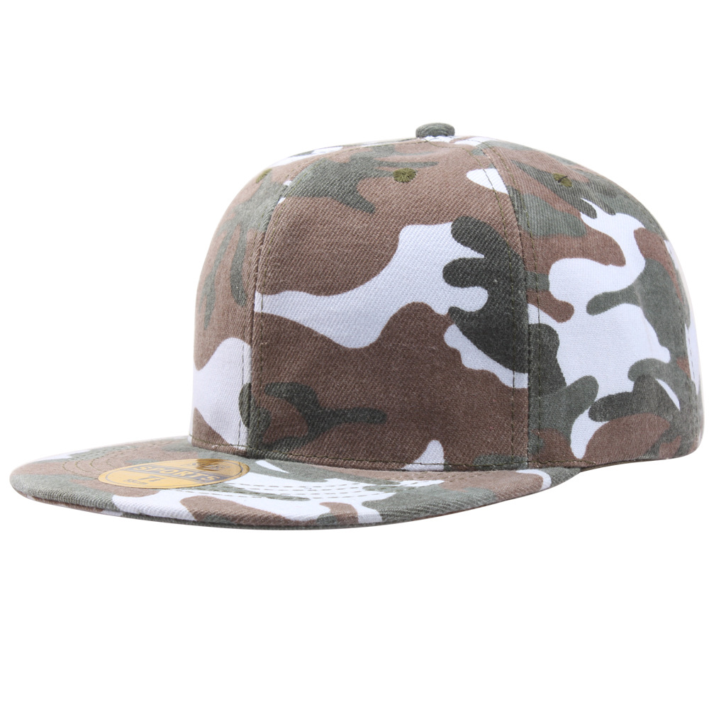 Korean Style Spring and Summer Harajuku Trendy Men and Women Light Board Camouflage Flat Brim Hiphop Outdoor Sports Baseball Hat