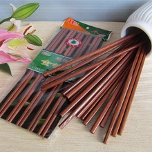 金铁木筷天然原木实木筷10双装家用筷食堂大排档