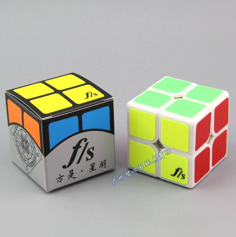 方是星羽二阶魔方50mm白色专业比赛顺滑二阶魔方儿童益智玩具