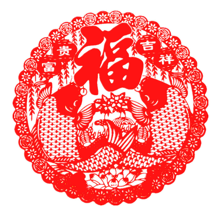 实力厂家批发2016猴年窗花静电膜新年红色福字节日剪纸春节花窗