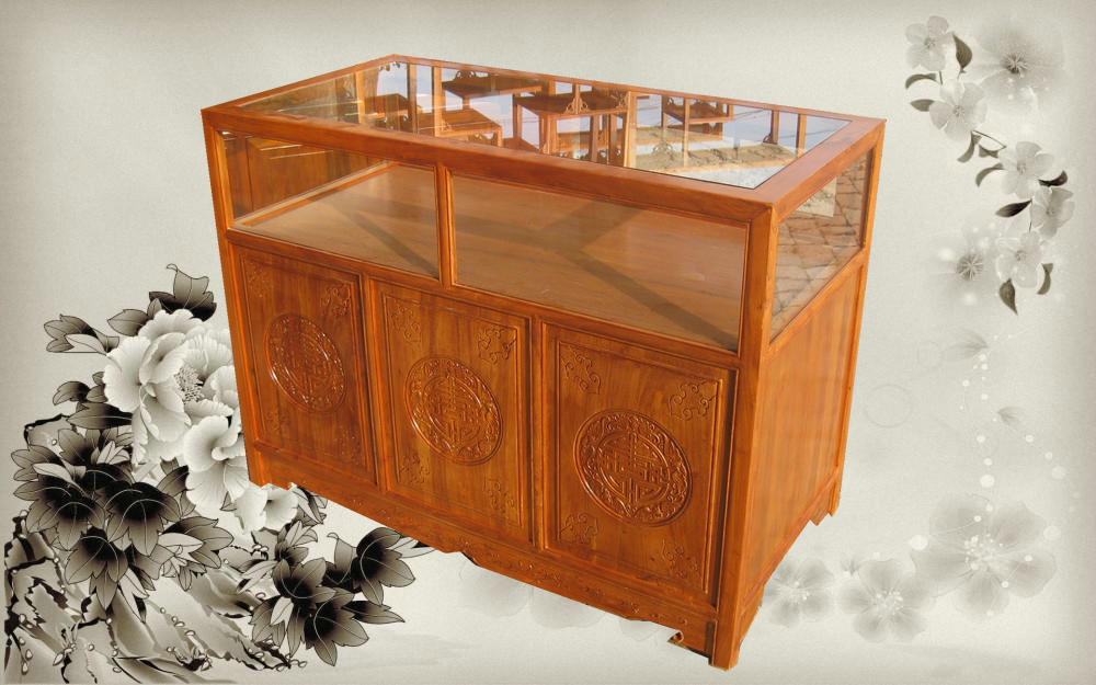 首饰柜台展示柜 珠宝柜台玉石柜台老榆木明清厂家批发零售